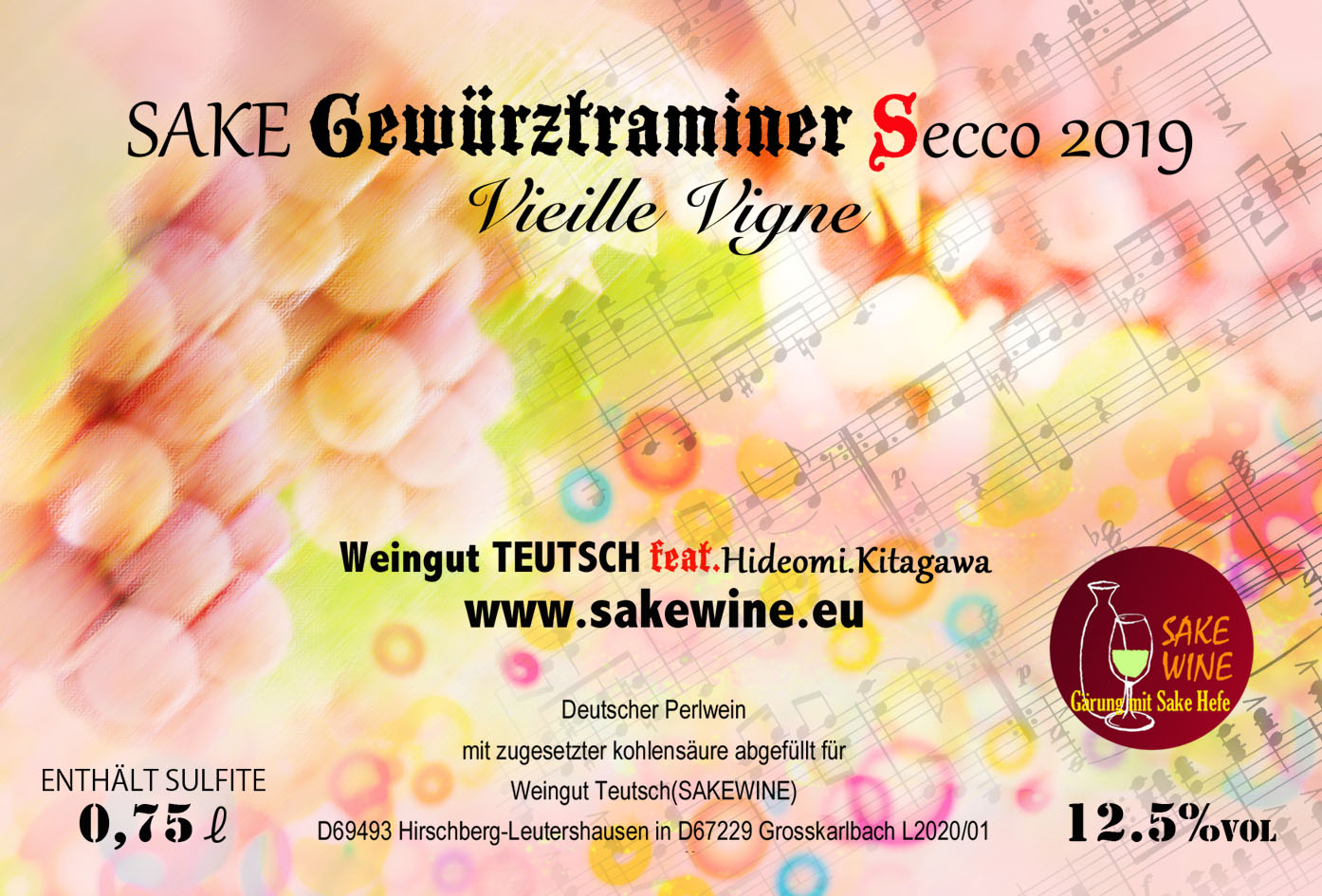 SAKEWINE Gewürztraminer Secco Vieille Vigne 2019